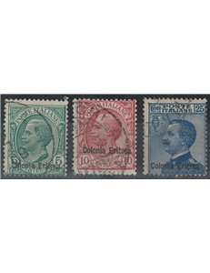 ERITREA 1908-09 Ordinary series 3v us