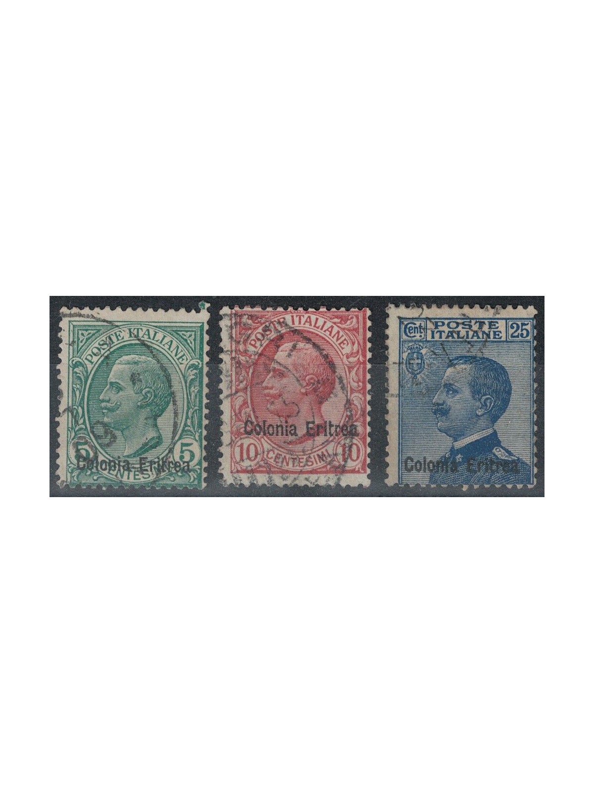 ERITREA 1908-09 Ordinary series 3v us