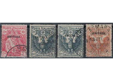 ERITREA 1916 Pro Red Cross 4v us