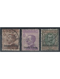 ERITREA 1916 Serie ordinaria 3v us ©