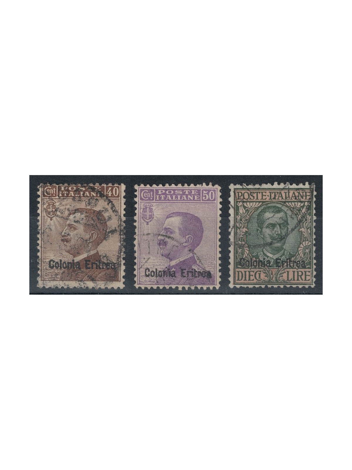 ERITREA 1916 Ordinary series 3v us ©