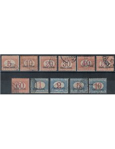ERITREA 1920-26 Postage Due 11v us
