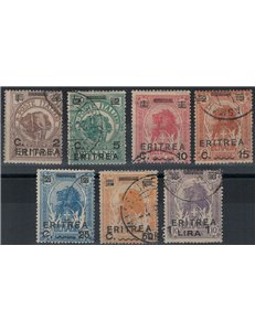 ERITREA 1922 Somalia stamps overprinted 7v us