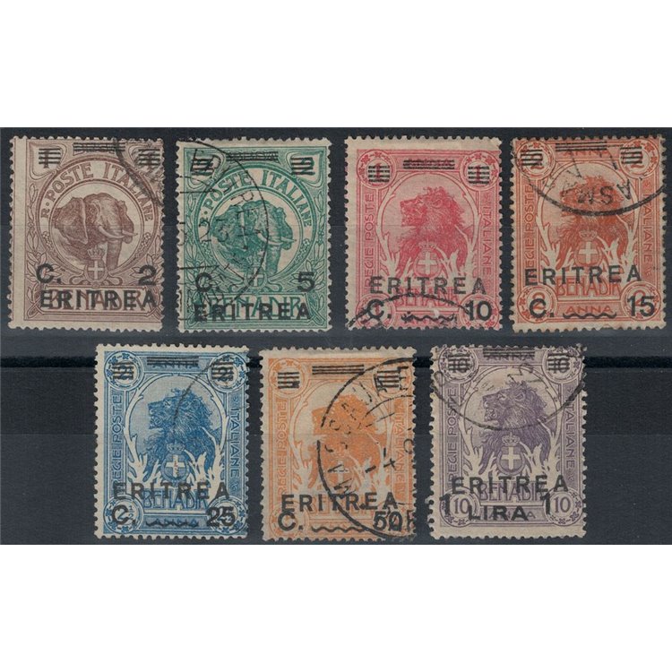 ERITREA 1922 Somalia stamps overprinted 7v us
