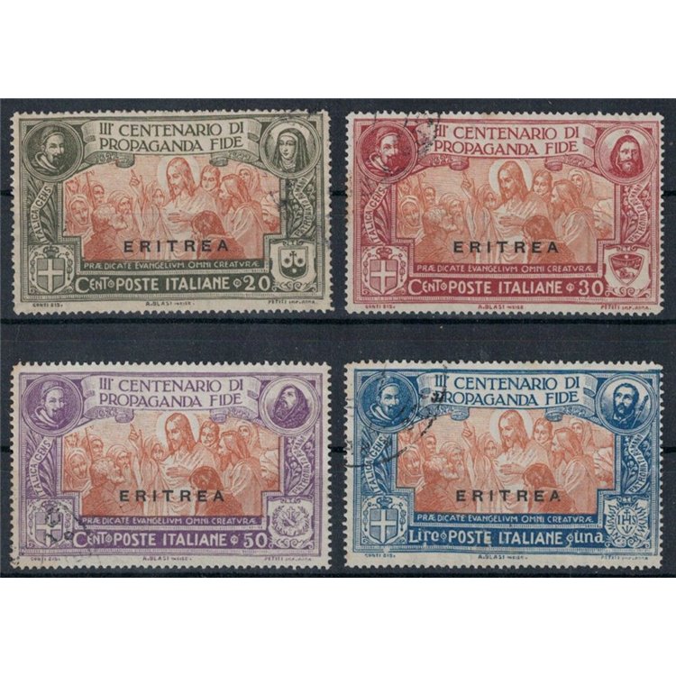 ERITREA 1923 Centenario Propaganda Fide 4v us