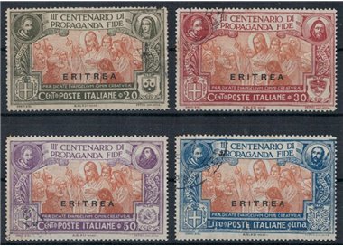 ERITREA 1923 Centenario Propaganda Fide 4v us