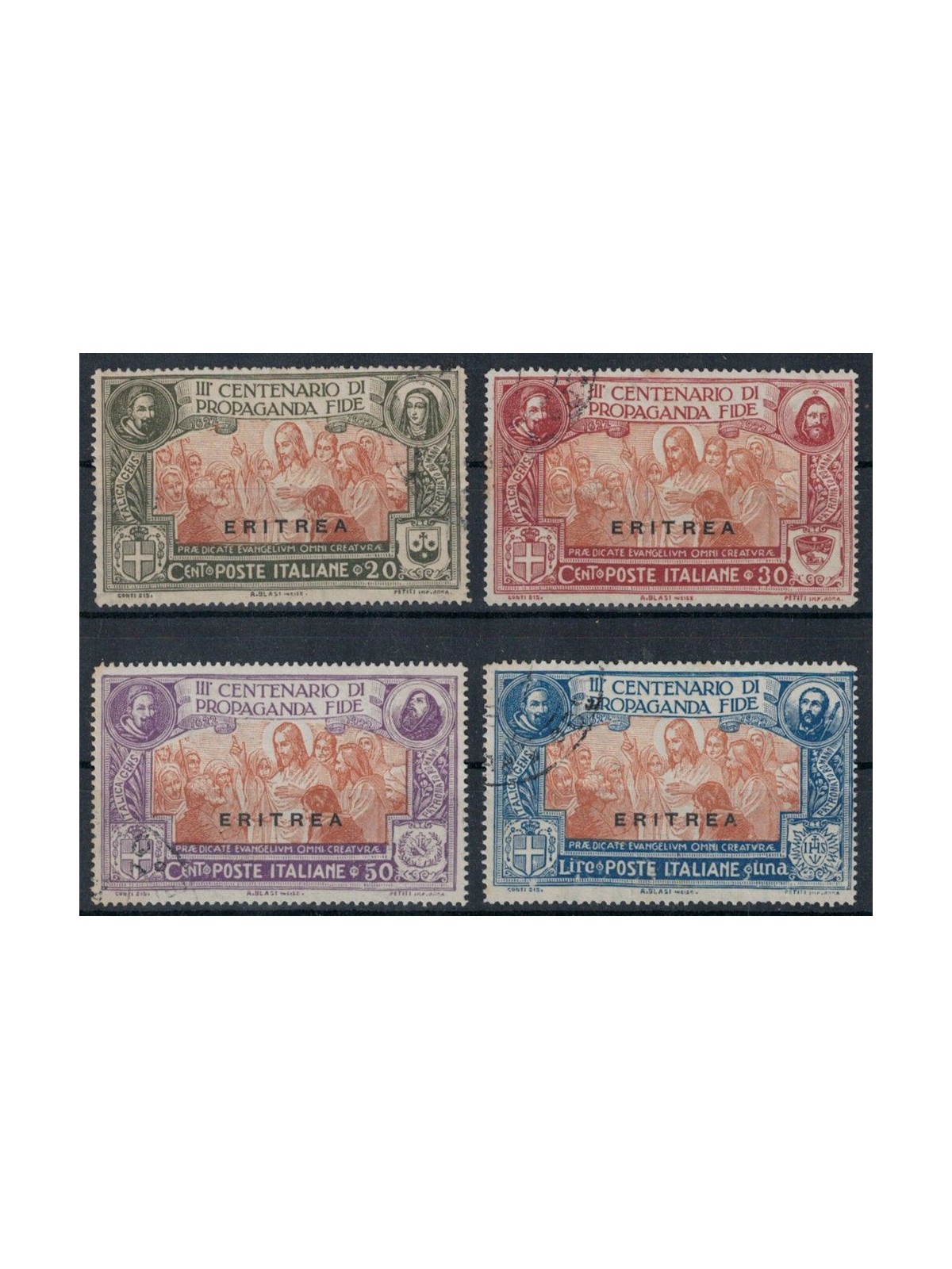 ERITREA 1923 Centenario Propaganda Fide 4v us