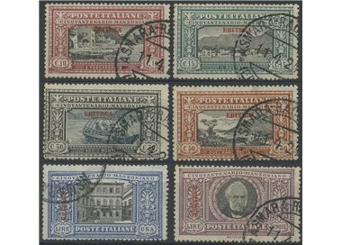ERITREA 1924 Alessandro Manzoni 6v us ©