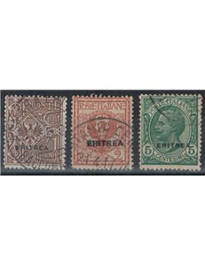 ERITREA 1924 Serie ordinaria 3v us