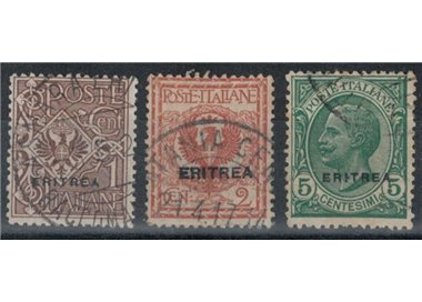 ERITREA 1924 Ordinary series 3v us