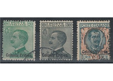ERITREA 1925 Serie ordinaria 3v us