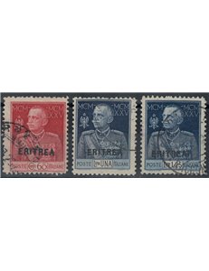 ERITREA 1925-26 Jubilee of the King (dent. 11) 3v us