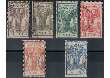 ERITREA 1926 Istituto Coloniale Italiano 6v us