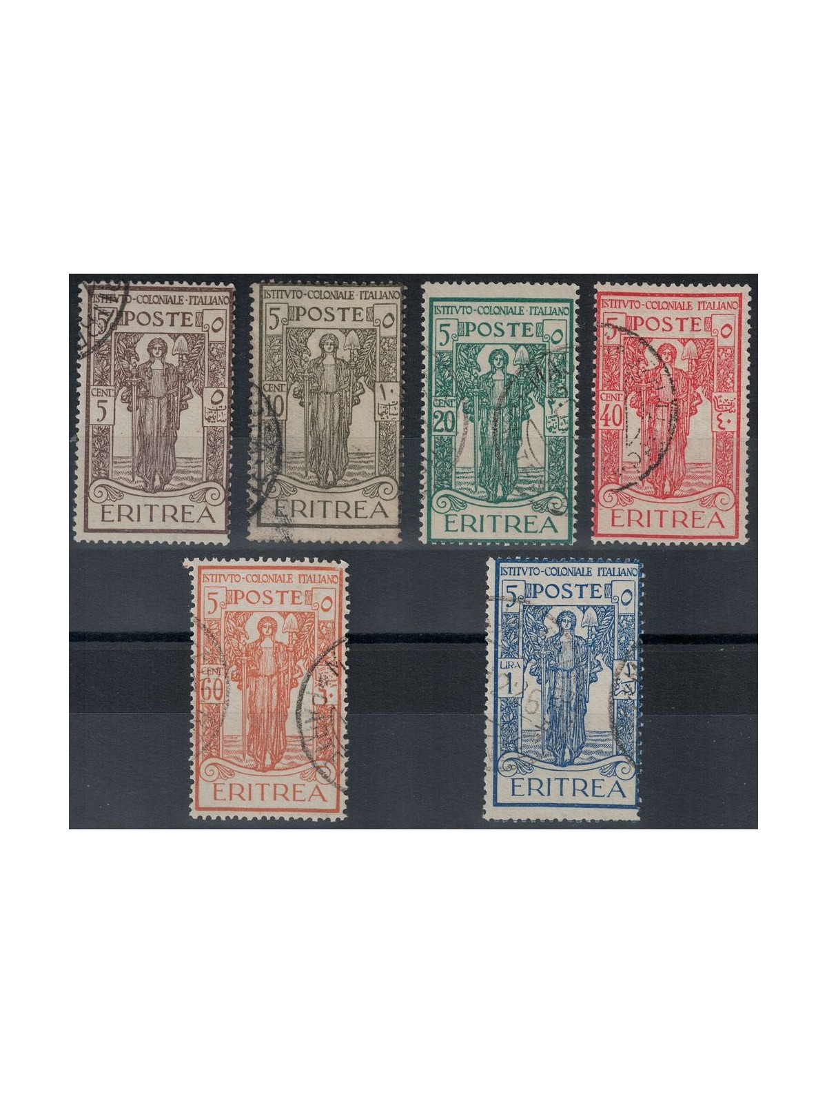 ERITREA 1926 Istituto Coloniale Italiano 6v us