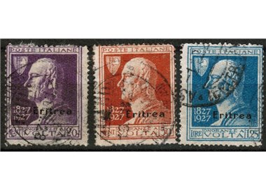 ERITREA 1927 Alessandro Volta 3v us