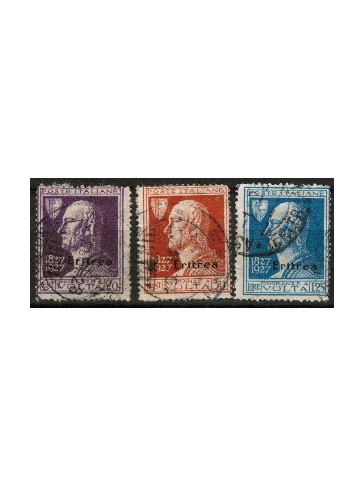 ERITREA 1927 Alessandro Volta 3v us