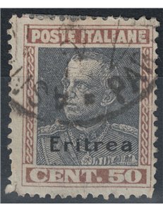 ERITREA 1928 50c brown and gray us