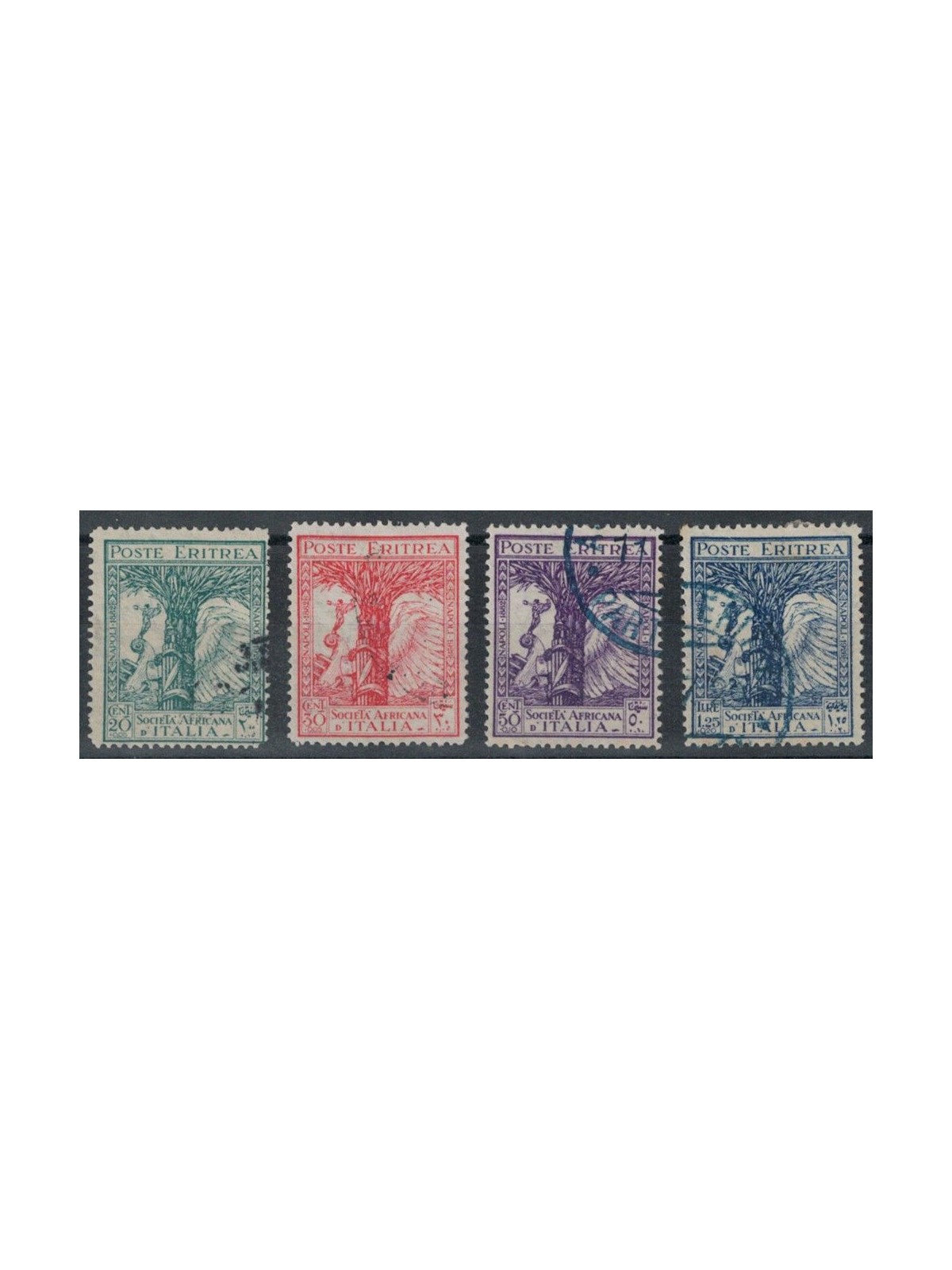 ERITREA 1928 Società Africana d'Italia 4v us