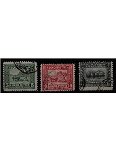 ERITREA 1928-29 Serie Pittorica 3v us ©