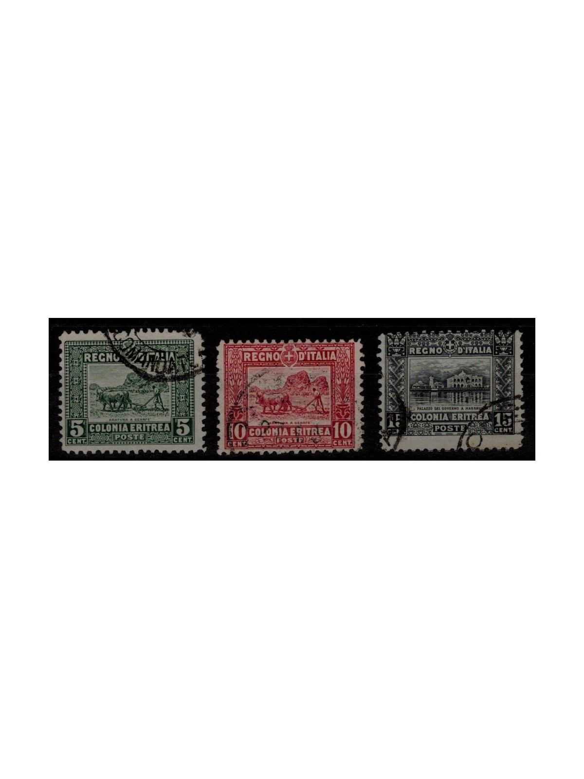 ERITREA 1928-29 Pictorial Series 3v us ©