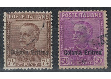 ERITREA 1928-29 Soprastampati Colonia Eritrea 2v us