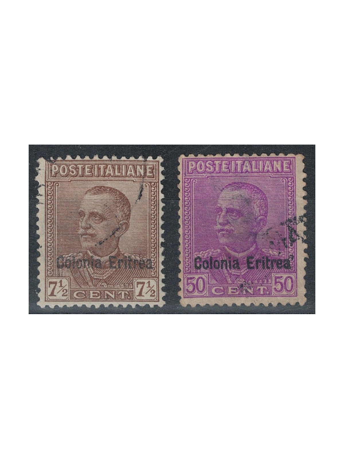ERITREA 1928-29 Soprastampati Colonia Eritrea 2v us