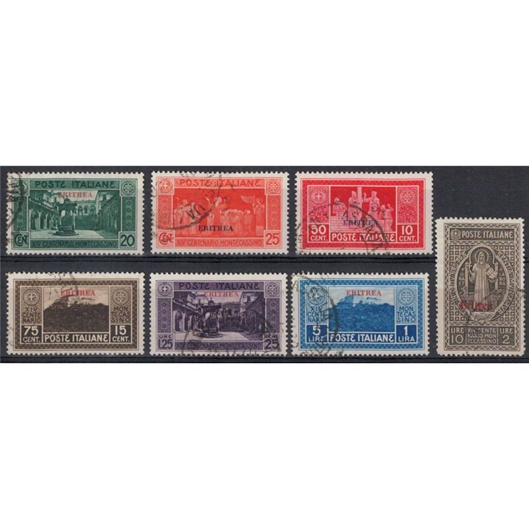 ERITREA 1929 Abbey of Montecassino 7v us