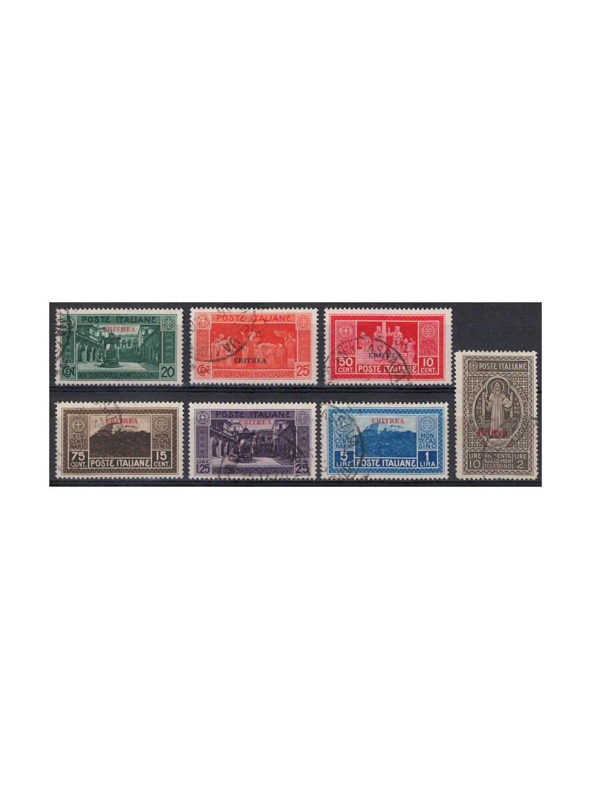 ERITREA 1929 Abbazia di Montecassino 7v us