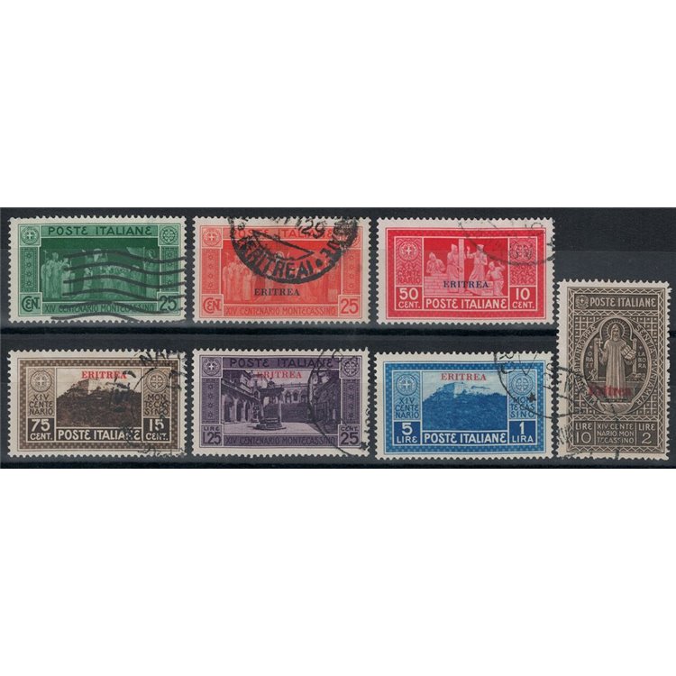 COLONIE ERITREA 1929 Abbazia di Montecassino 7v us