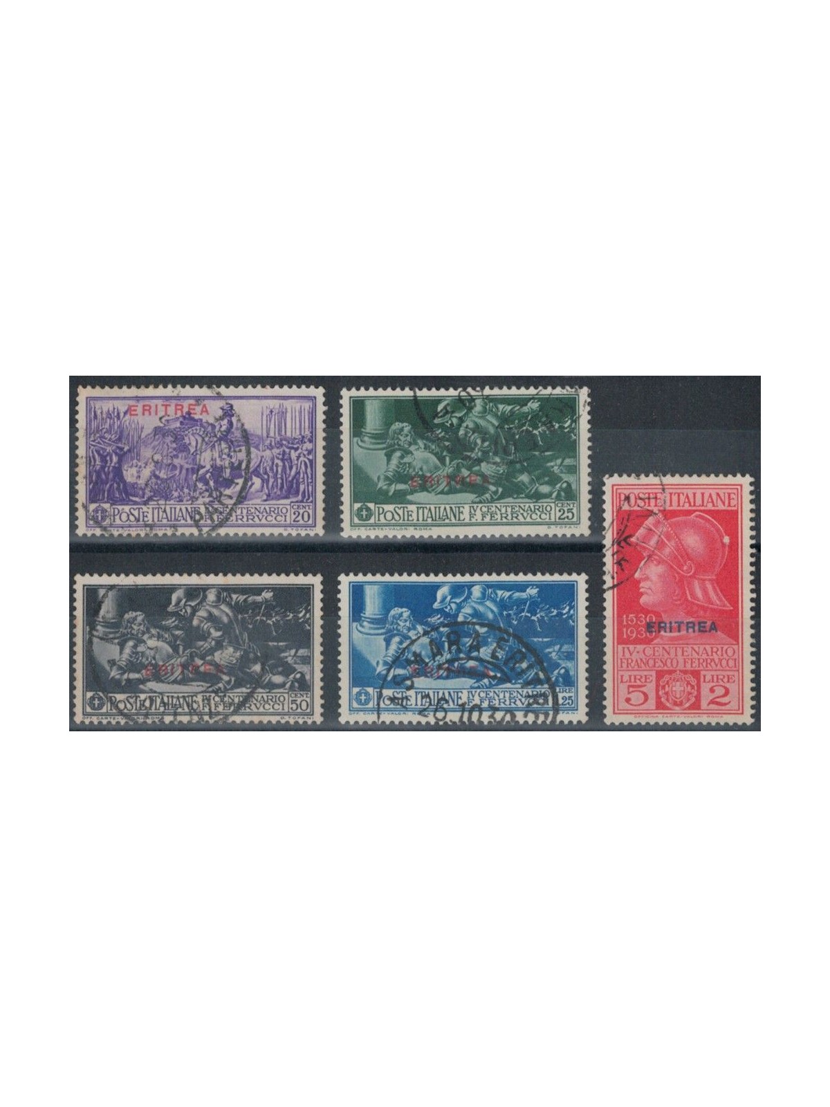 ERITREA 1930 Francesco Ferrucci 5v us