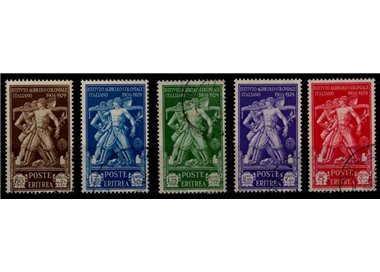 ERITREA 1930 Istituto Agricolo Coloniale Italiano 5v us