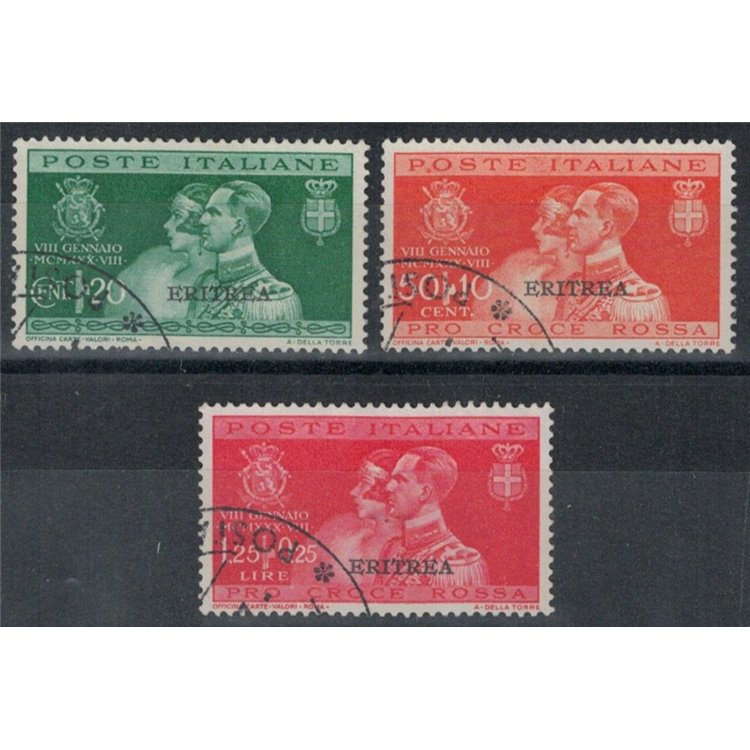 ERITREA 1930 Wedding of Prince Umberto 3v us