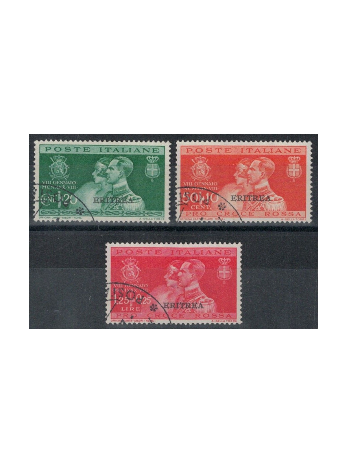 ERITREA 1930 Nozze del Principe Umberto 3v us