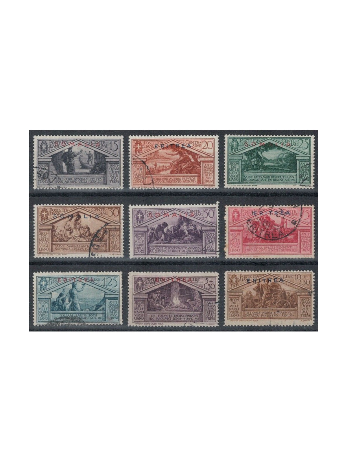 ERITREA 1930 Virgilio 9v us