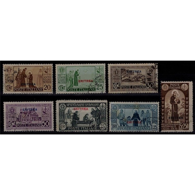 ERITREA 1931 Sant'Antonio 7v us
