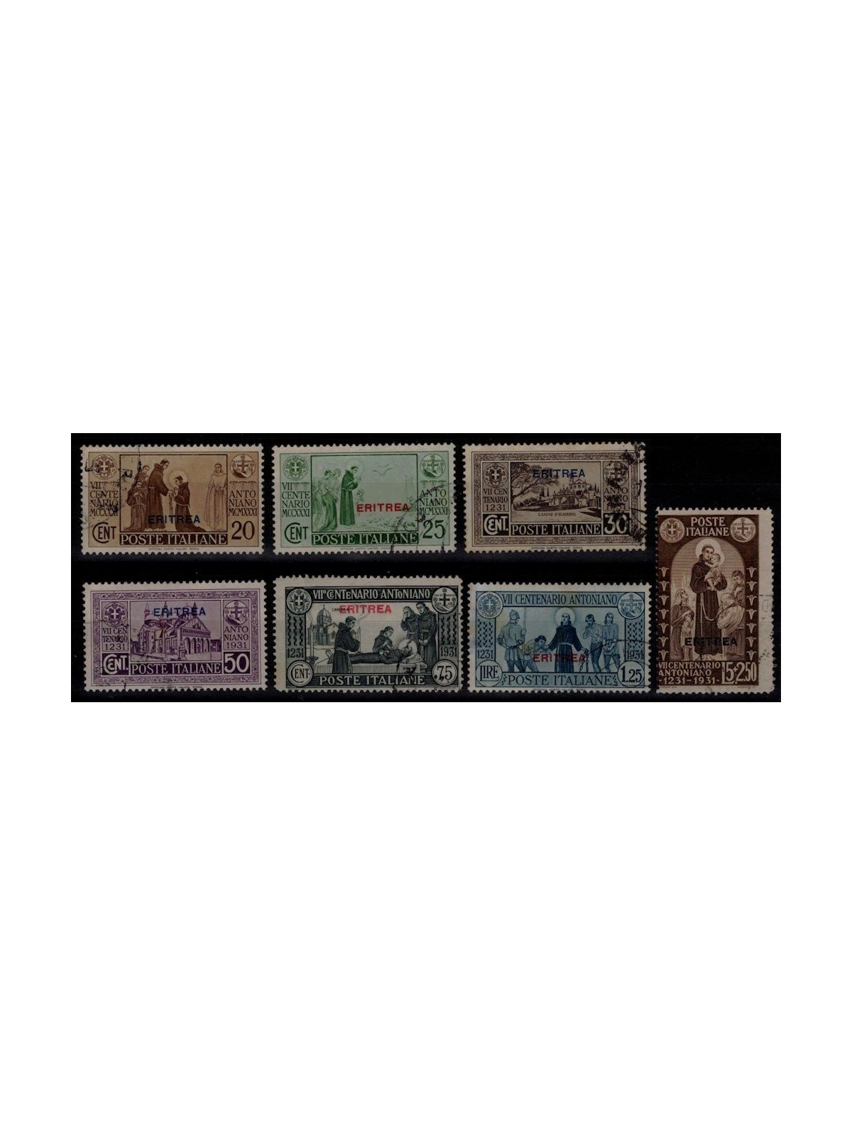 ERITREA 1931 Sant'Antonio 7v us