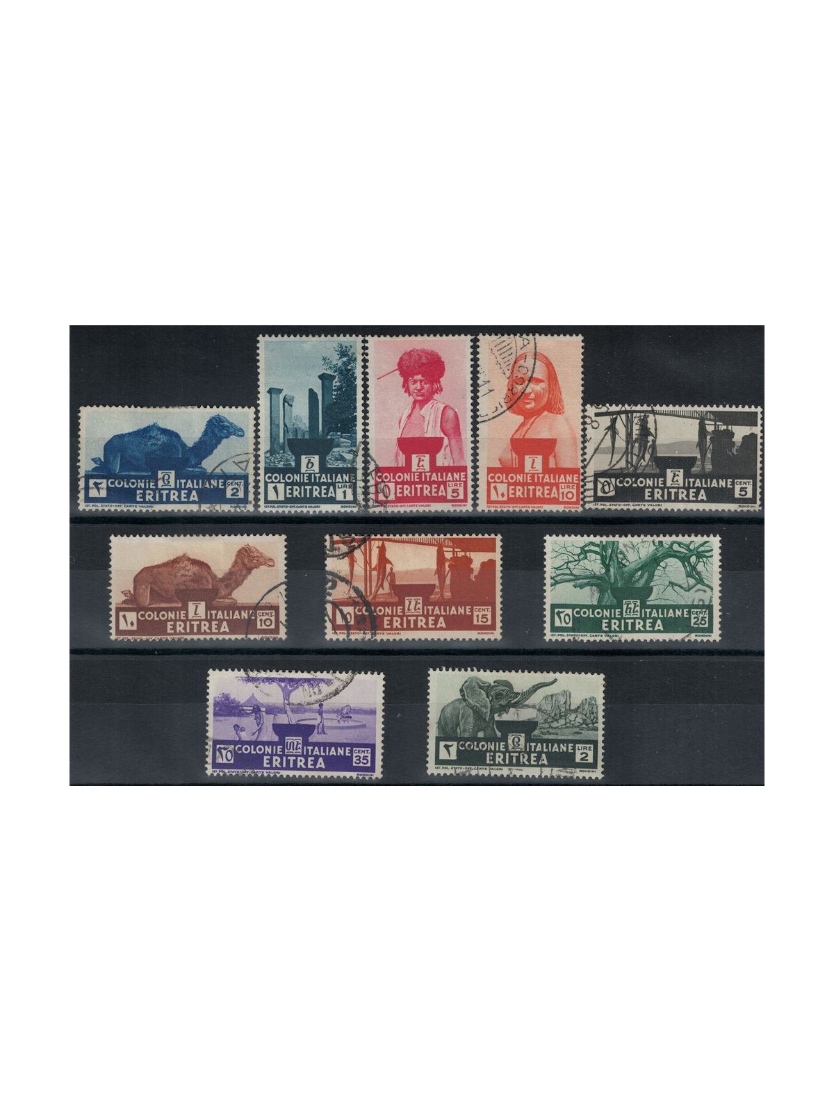 ERITREA 1933 Pictorial series 10v us