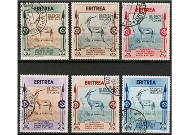 ERITREA 1934 Colonial Art Exhibition 6v us