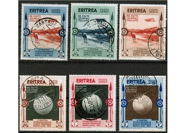 ERITREA 1934 Colonial Art Exhibition (Airmail) 6v us