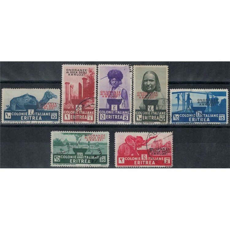 ERITREA 1934 Onoranze al Duca degli Abruzzi 7v us