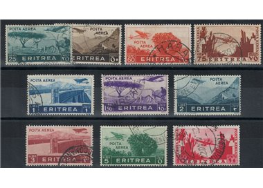 ERITREA 1936 Pictorial Series (airmail) 10v us