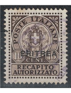 ERITREA 1939 Recapito autorizzato us