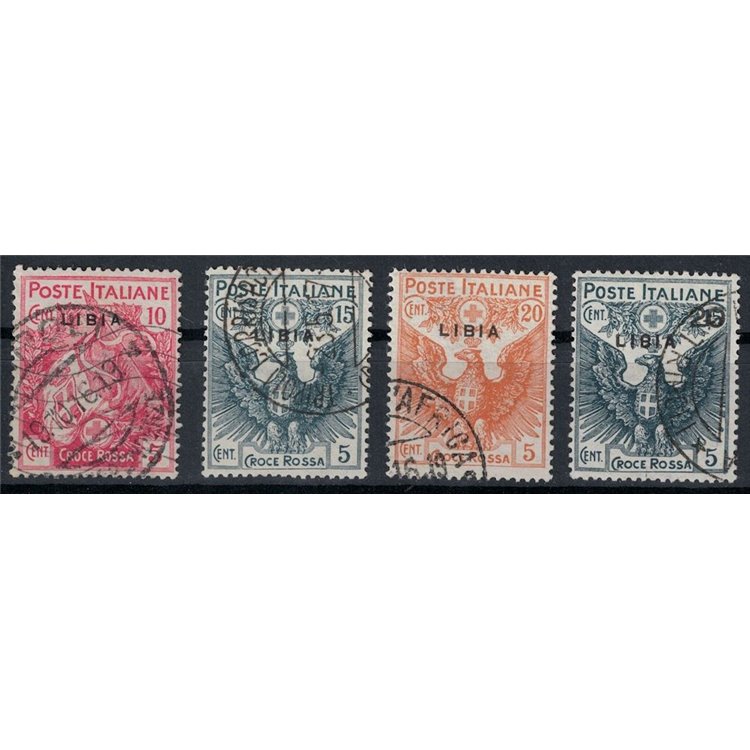 LIBIA 1915-16 Croce Rossa 4v us