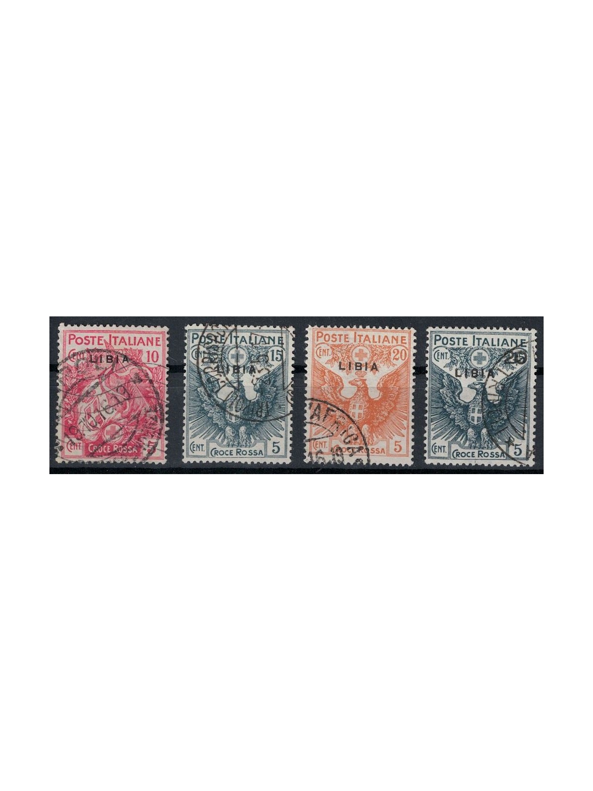 LIBYA 1915-16 Red Cross 4v us