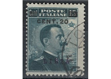 LIBIA 1916 20c su 15c grigio nero us