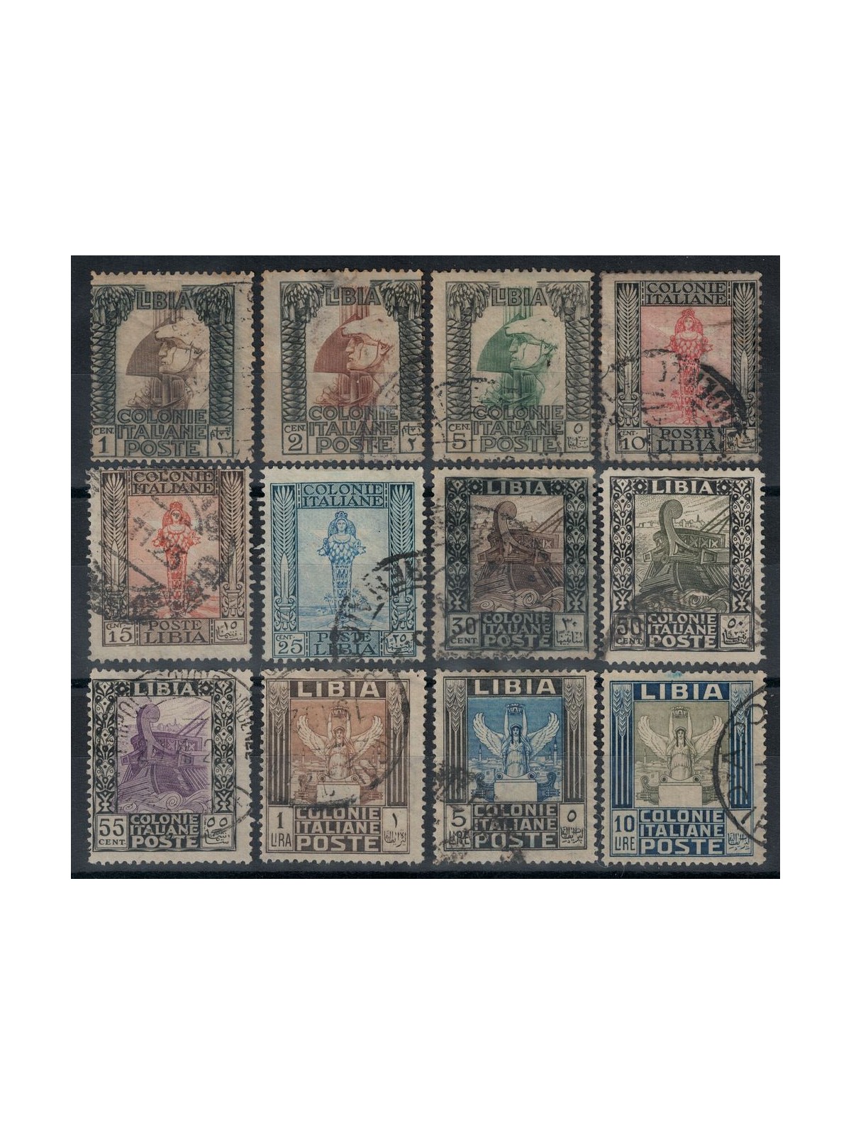 LIBIA 1921 Serie Pittorica 12v us