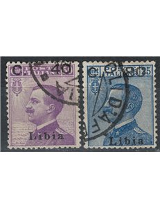 LIBIA 1922 Michetti soprastampati 2v us