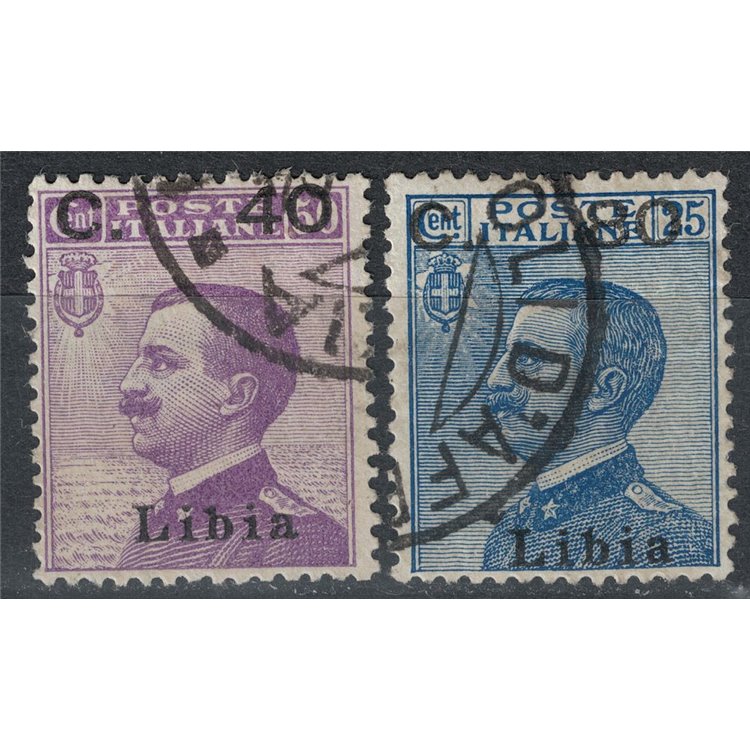 LIBIA 1922 Michetti soprastampati 2v us
