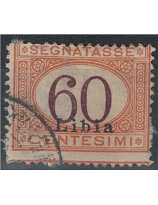 COLONIE LIBIA 1925 Segnatasse 60c arancio bruno us