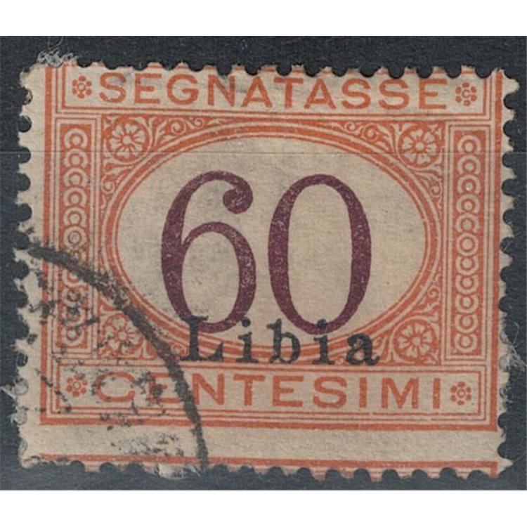 COLONIE LIBIA 1925 Segnatasse 60c arancio bruno us